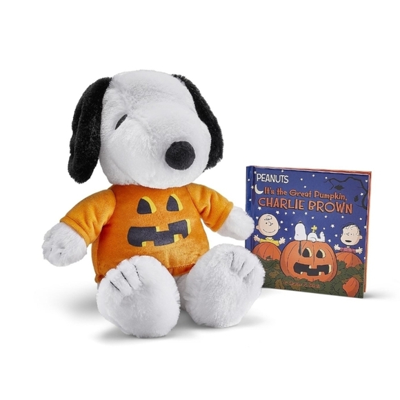 Peanuts Other - Peanuts Snoopy Pumpkin Plush & Great Pumpkin Charlie Brown Book NWT